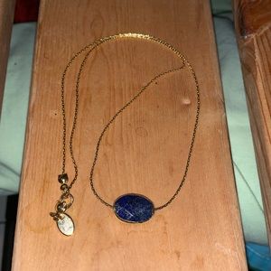 Navy Marble Necklace